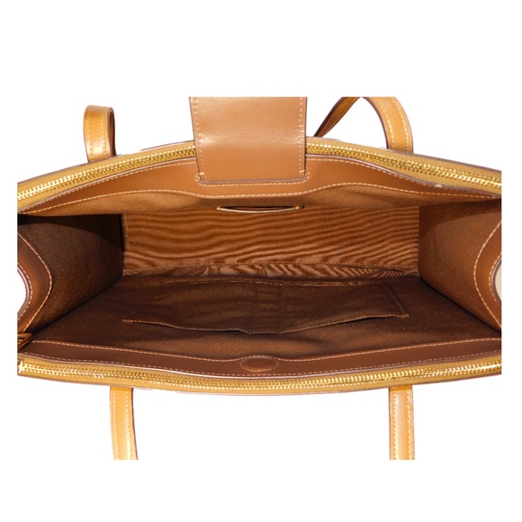 Coach Nina Carryall Tote - Light Saddle with gold metal accents - Picture 11 of 14